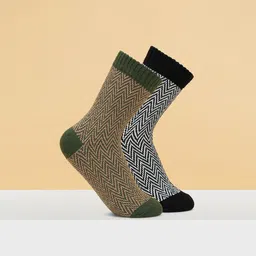 BYFORD by Pantaloons Men Pack Of 2 Striped Calf-Length Socks-52