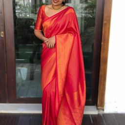 VILLE FASHION Woven Design Zari Kanjeevaram Saree-52