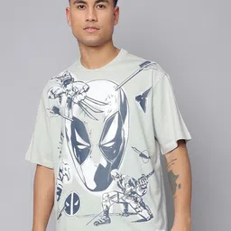 Free Authority Deadpool & Wolverine Printed Pure Cotton Oversized Tshirt-image-49