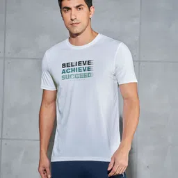 Technosport Men Typography Printed Antimicrobial Slim Fit T-shirt-image-53