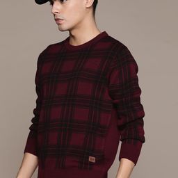 Roadster Men Checked Pullover-picture-47