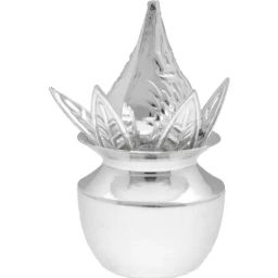 Sri Jagdamba Pearls 800 Silver Nariyal Kalash for Pooja - 24 gm-image-1