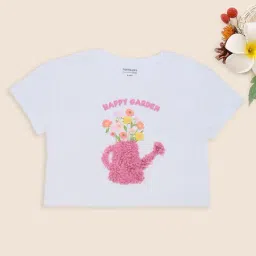 Pantaloons Junior Girls Cannoli Cream Printed T-Shirt-picture-39