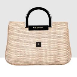 Esbeda Beige Textured Medium Handbag-35