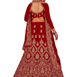 Maroosh Embellished Thread Work Unstitched Lehenga & Blouse With Dupatta image 5