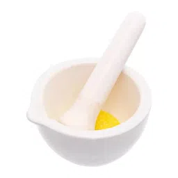 Supertek 2000 ml Porcelain Mortar and Pestle With Spout, White Color, CH11605/8 image 3