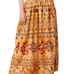 Exotic India Women Warli Folk Printed Long Skirt-image-23