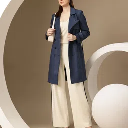 Chemistry Suede Finish Notched Lapel Collar Overcoat-picture-6