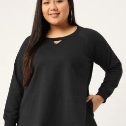theRebelinme Black Fleece Solid Full Sleeves Sweatshirts-picture-45