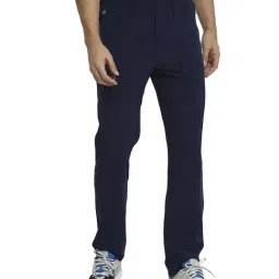 Van Heusen Performance Regular Fit Swift Dry 4 Way Stretch Solid Trackpants - Navy-23