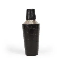 Home4U 'Bailey' Black & Silver Stainless Steel Cocktail Shaker - Set of 1-image-8