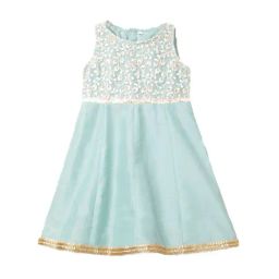 The Magic Wand Kids Blue Embroidered Dress-picture-38