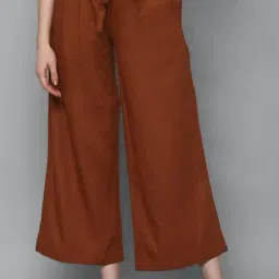 Allen Solly Rust Straight Fit Trousers-image-2