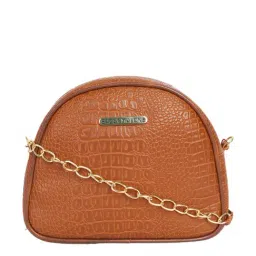 Bagsy Malone Croco Tan Animal Effect Medium Cross Body Bag-38