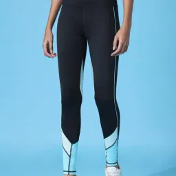 Only Black Color-Block High Rise Tights-image-58