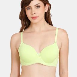 Rosaline by Zivame Light Green Half Coverage T-Shirt Bra-image-91