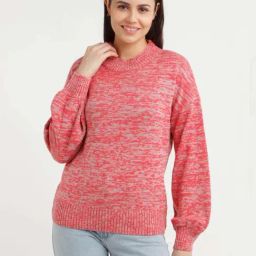 Zink London Red Regular Fit Sweater-image-9