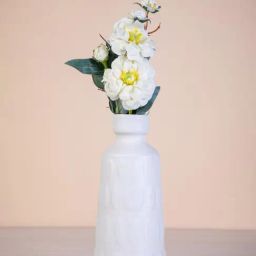 Atah White Ceramic Vase-image-76
