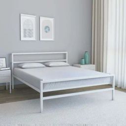 Nilkamal SLEEP Striker Queen Size Metal Bed (White)-image-44