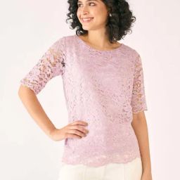 SALT Attire Lilac Embroidery Top-image-44