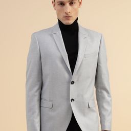 Givo Peaked Lapel Long Sleeve Double Vent Single Breasted Formal Blazer-19