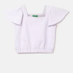 United Colors of Benetton Kids Purple Striped Top-picture-1