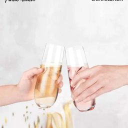 Final Touch Transparent Glass Bubbles Sparkling Champagne Glasses (0.3 L) - Set of 4-image-12