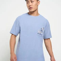 7 Alt By Pantaloons Blue Relaxed Fit Printed T-Shirt-image-26