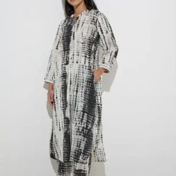 Utsa by Westside Black Tie-Dye Printed Cotton A-Line Kurta-67