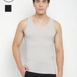 La Intimo Black & Grey Gym Vest (Pack of 2)-image-68