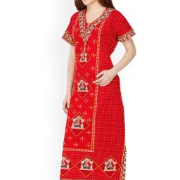 Secret Wish Red Printed Nighty image 3