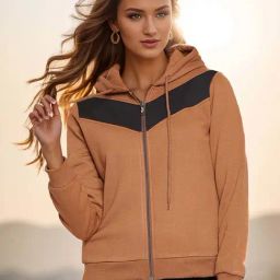 Rare Brown Striped Hoodie-image-66