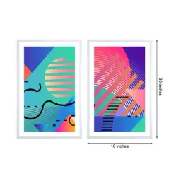 999Store Multicolor Printed Abstract Patterns Wall Painting image 4