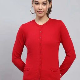 Monte Carlo Red Regular Fit Cardigan-33