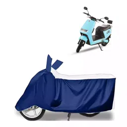 Auto Pearl Bike Cover for Hero Electric Electric Scooter (White & Blue)-picture-9