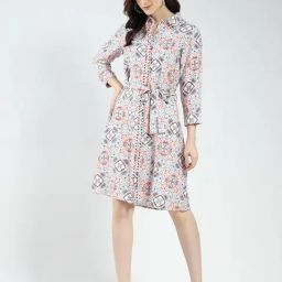 Monte Carlo Grey Viscose Printed Tunic-image-60