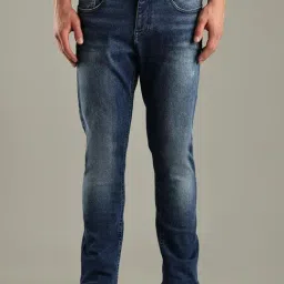 TOMMY HILFIGER Blue Cotton Regular Fit Solid Jeans-image-93
