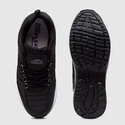 ASIAN Men Black Cosko Self Design Regular Running Shoes image 5