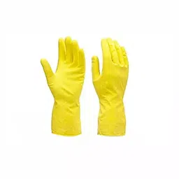 SSWW Natural Rubber Reusable Hand Gloves, Yellow Free Size, SSWW406 (Pack of 50 Pair)-picture-13