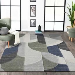 Obsessions Olive & Cream Abstract Carpet - Large-image-60