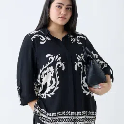 Gia by Westside Black Baroque-Inspired Shirt-picture-32