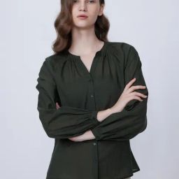 Cover Story Olive Regular Fit Shirt-image-36