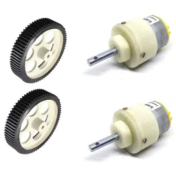 Invento 6V-12V 300 RPM DC Metal Geared Motor with 100mm x 20mm Wheel for Robot Car ISC 1472-1A-image-75