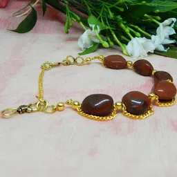 Jaya Vision Jewelry Unisex Gold-Plated Agate Bracelet-picture-6