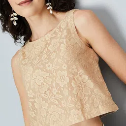 max Women Cotton Round Neck Sleeveless Crop Top-image-68