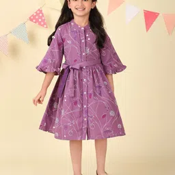 Fabindia Floral Print A-Line Dress-image-55