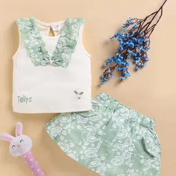 I LOVE MOM Girls Green Clothing Set-image-80