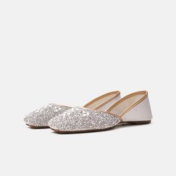 JM Looks Girls Ethnic Mojaris with Embroidered Flats-99