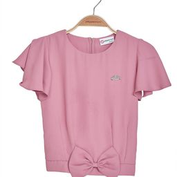Peppermint Girls Round Neck Flutter Sleeve Top-image-11