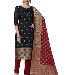 Maroosh Floral Woven Design Unstitched Dress Material-image-72